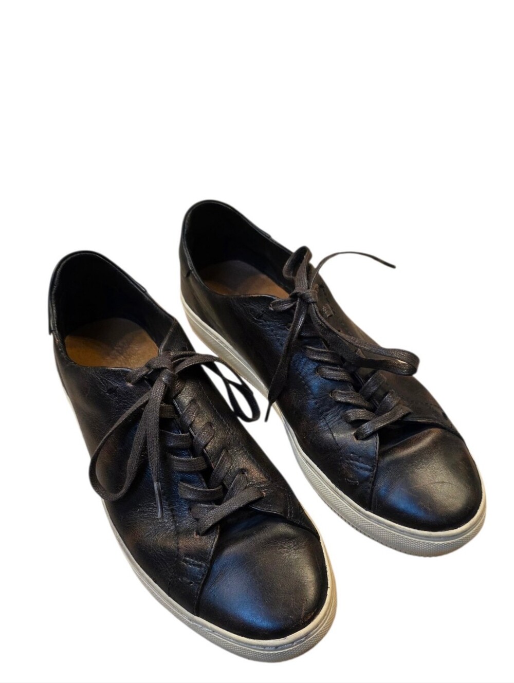 Frye Astor Low Lace Leather Brown Sneakers Size 10.5D
